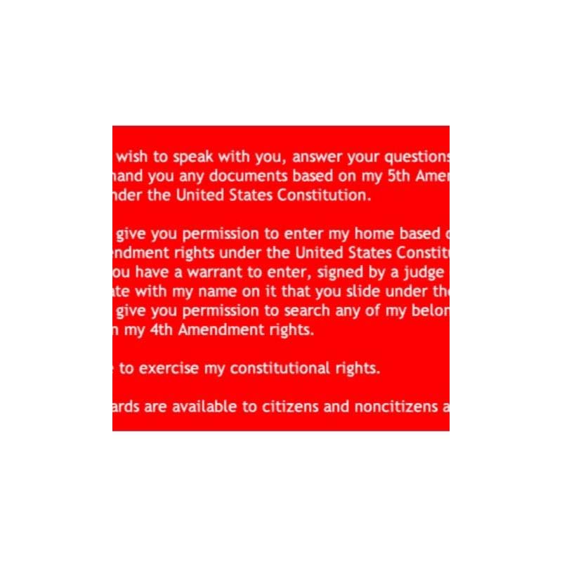 Know Your Rights Card - U.S. Citizenship (5 pcs)