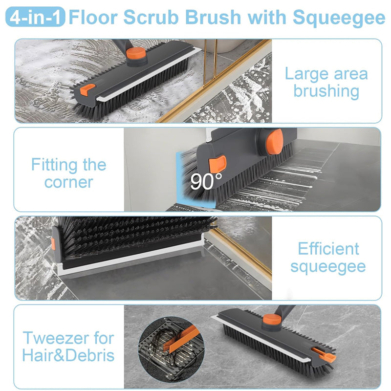 No-Dead-Angle Hard Bristle Floor Brush