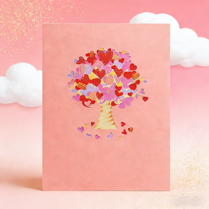 Heart Tree 3D Greeting Card