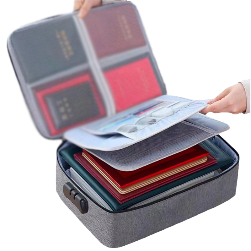 Waterproof And Fireproof Lockable Document Storage Bag