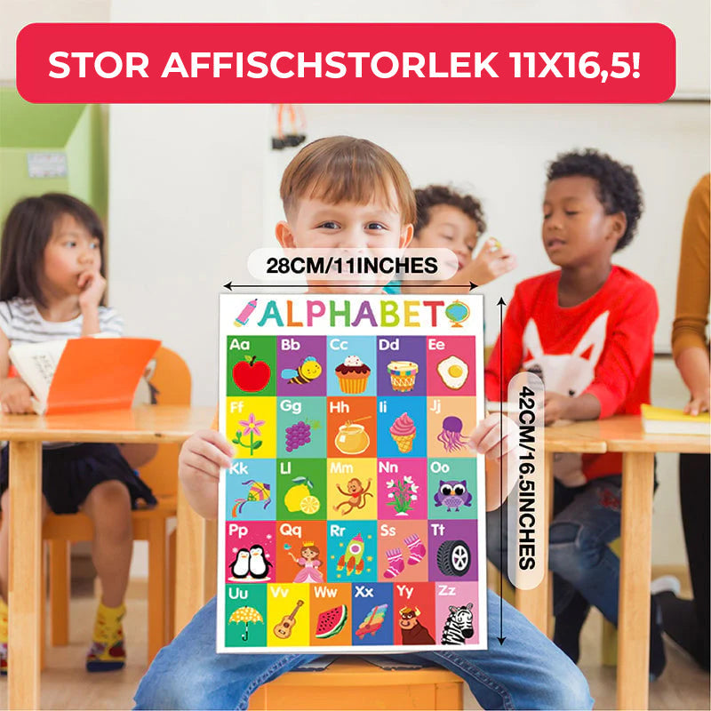 Färgglada pedagogiska affischer（18st/uppsättning ）