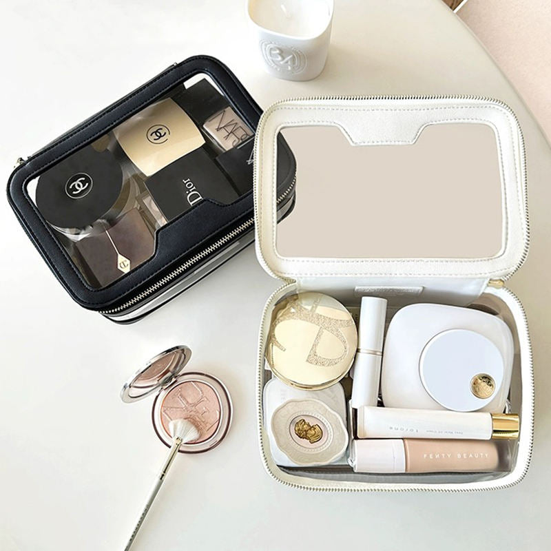 Clear Travel Makeup Bag – Waterproof TPU Cosmetic Organizer for Women