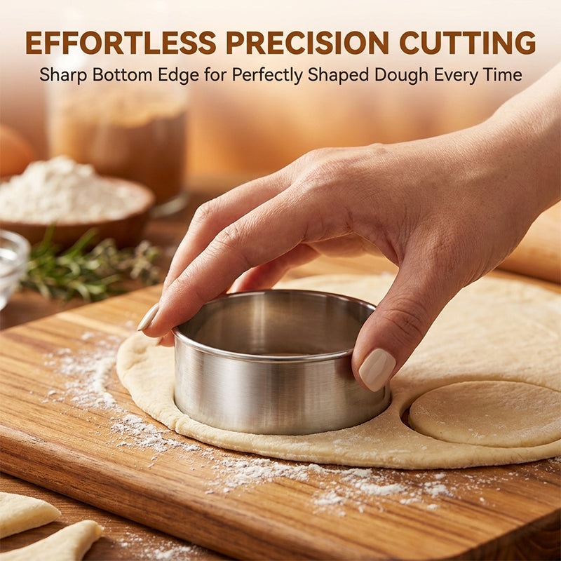 Premium 430 Stainless Steel Round Pastry Cutters