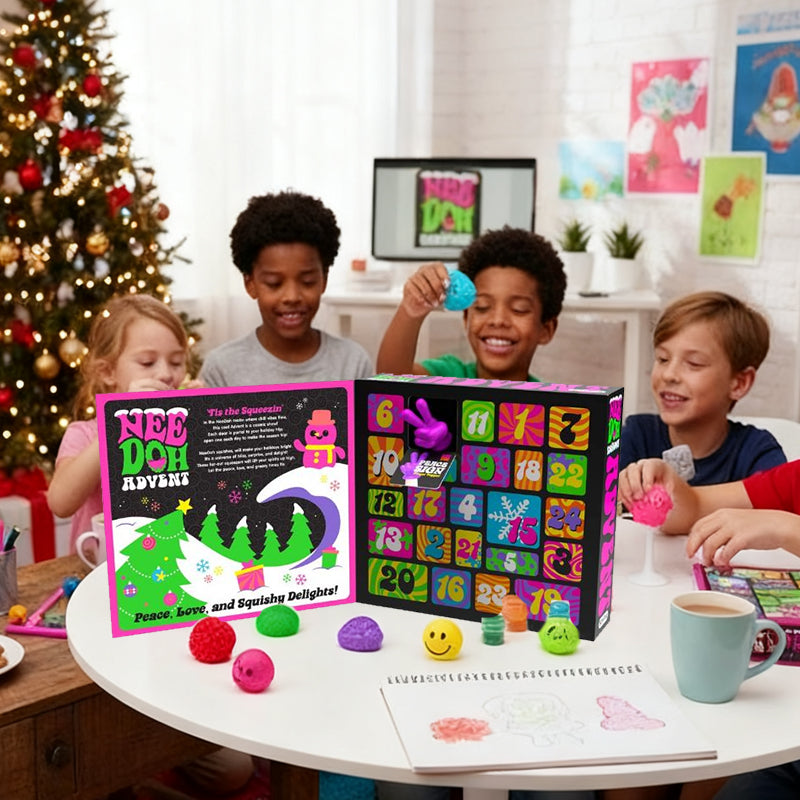 Schylling NeeDoh Advent Calendar - 24 Days of Sensory Surprises - Squishy Toys