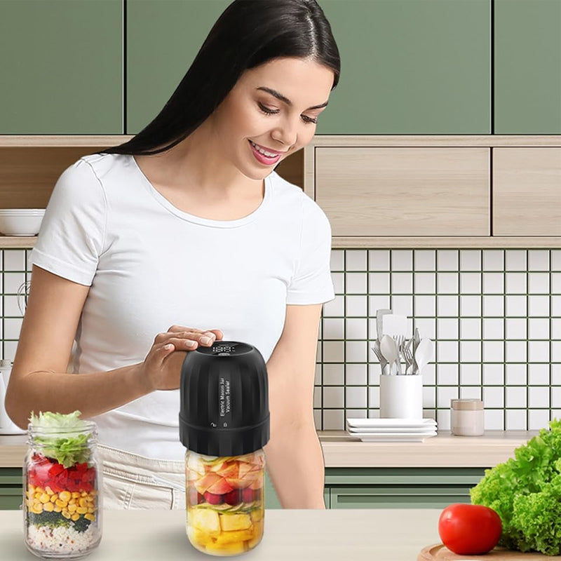 Vacuum Sealer - Electric One-Touch Food Preserver for Jars, Bags and Container