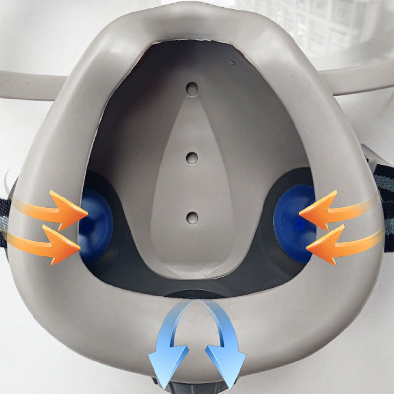 Full-face dust and eye protection mask