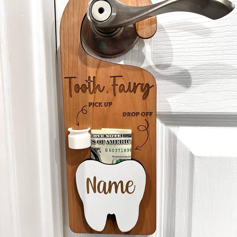 Wooden Tooth Fairy Door Hanger