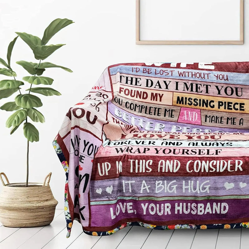 To My Wife Blanket – Romantic Gift from Husband