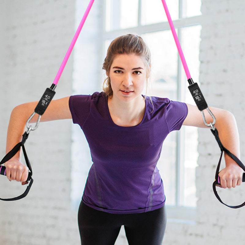 180lbs Pilates Bar Set with Resistance Bands for Women