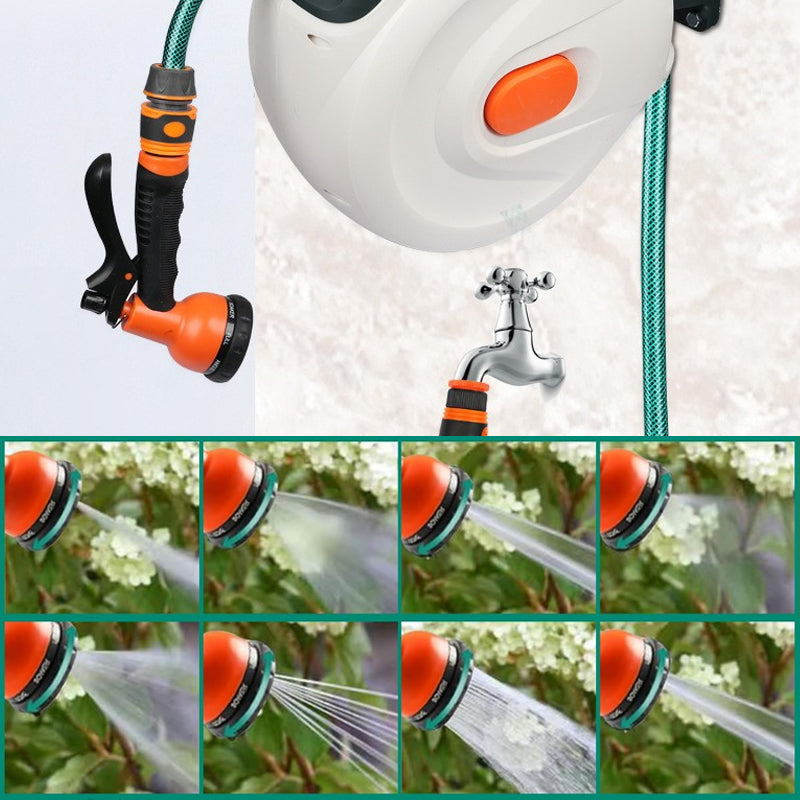Garden Water Hose Reel with Nozzle
