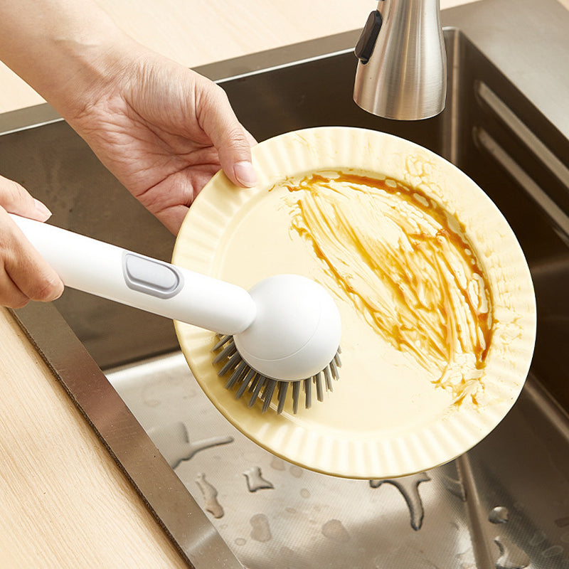6-in-1 Dish Brush with Soap Dispenser