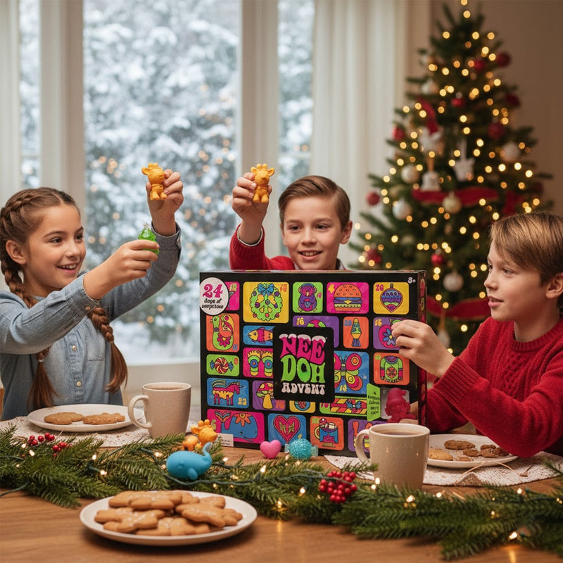 Schylling NeeDoh Advent Calendar - 24 Days of Sensory Surprises - Squishy Toys
