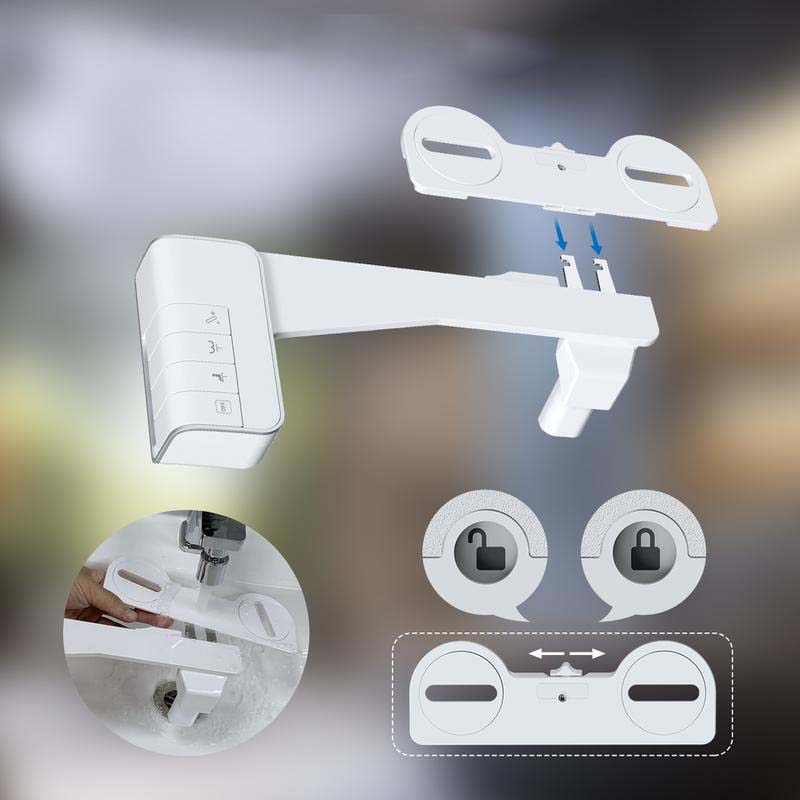 Compact Non-Electric Bidet Attachment with Foldable Nozzle