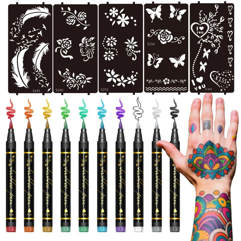 Temporary Tattoo Markers Set