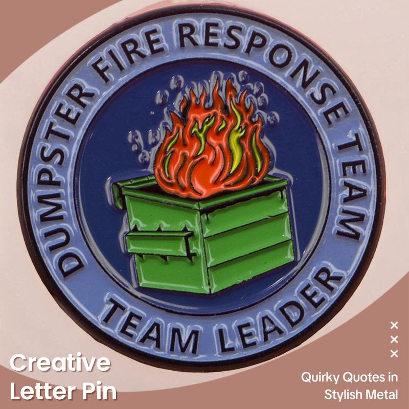 Dustbin Quotes Brooch