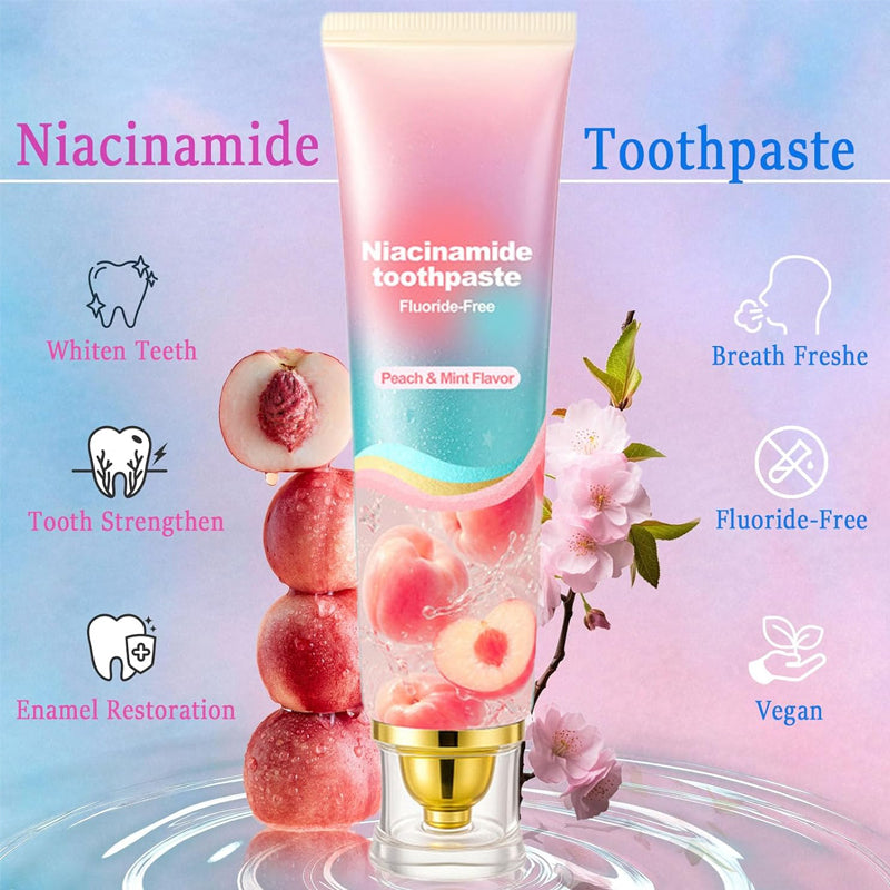 Peach Flavor Niacinamide Whitening Toothpaste