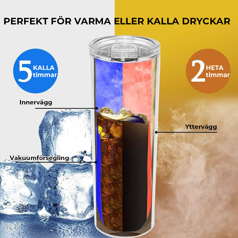 Termosmugg med smutsigt mönster