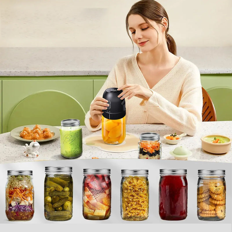 Vacuum Sealer - Electric One-Touch Food Preserver for Jars, Bags and Container