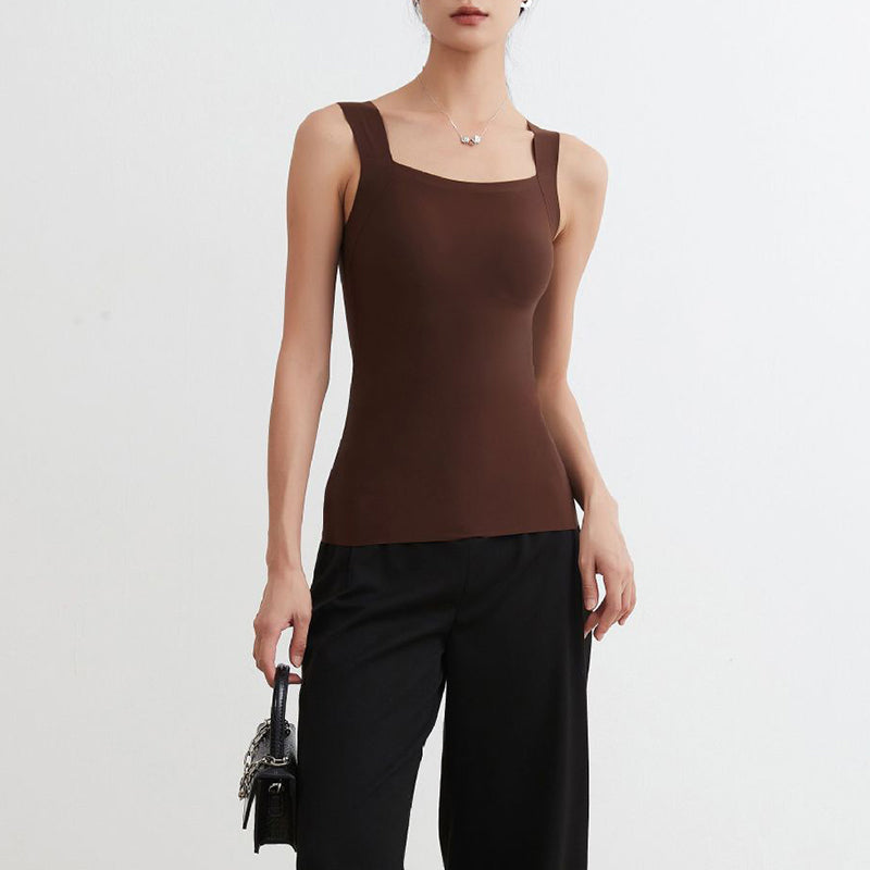 U Neck Shapewear Built-in Bra Tank