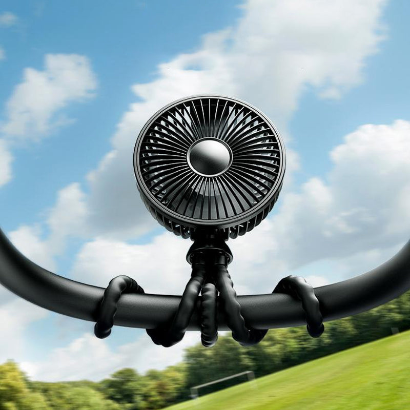 Stroller Hanging USB Rechargeable Octopus Fan with Adjustable Head