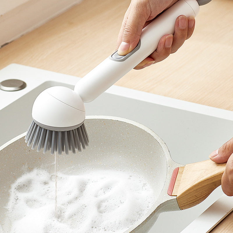 6-in-1 Dish Brush with Soap Dispenser