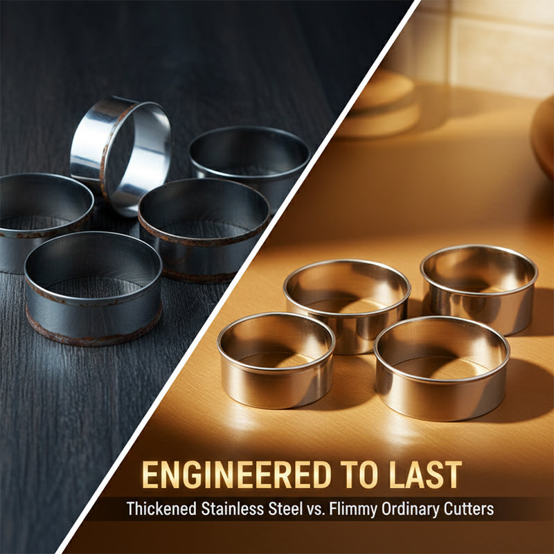 Premium 430 Stainless Steel Round Pastry Cutters