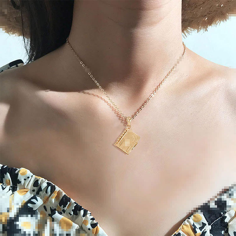 Openable Bible Book Necklace