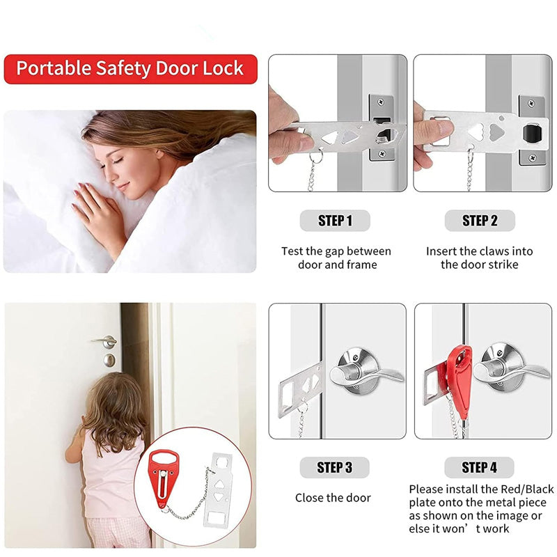 2-in-1 Door Lock for Travel