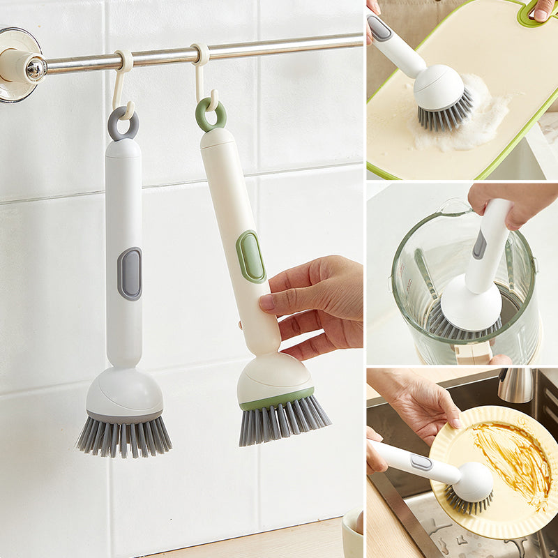6-in-1 Dish Brush with Soap Dispenser