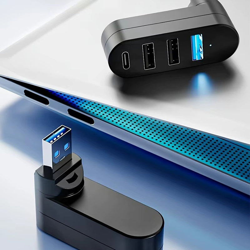 Multifunctional Mini Rotatable 3-port USB Port