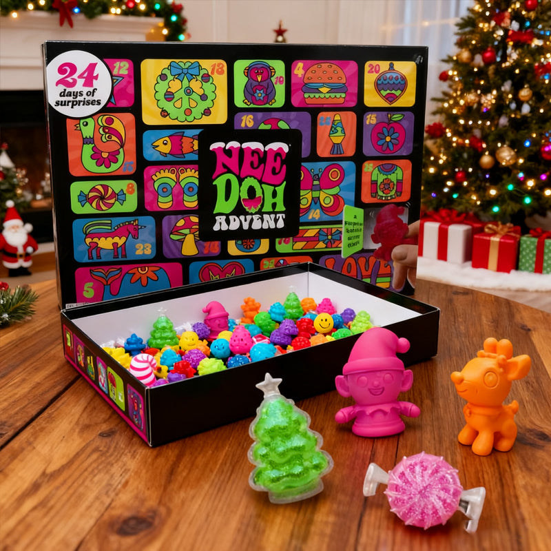 Schylling NeeDoh Advent Calendar - 24 Days of Sensory Surprises - Squishy Toys
