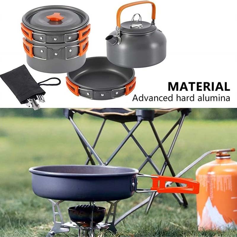 Portable Camping Cookware Mess Kit