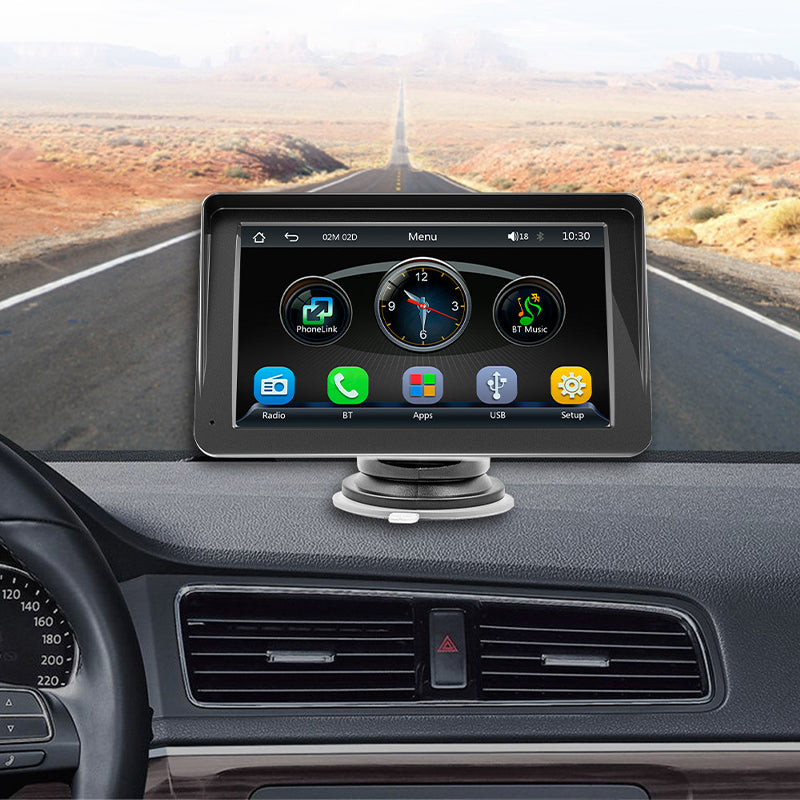 2025 Upgraded Wireless Carplay Stereo with Suction Mount