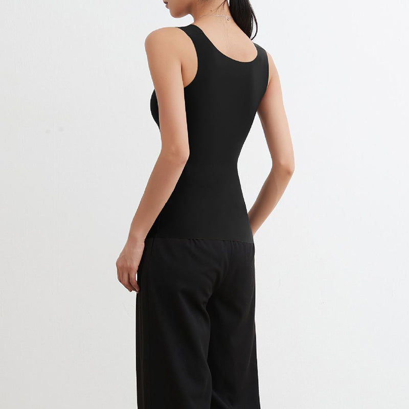 U Neck Shapewear Built-in Bra Tank