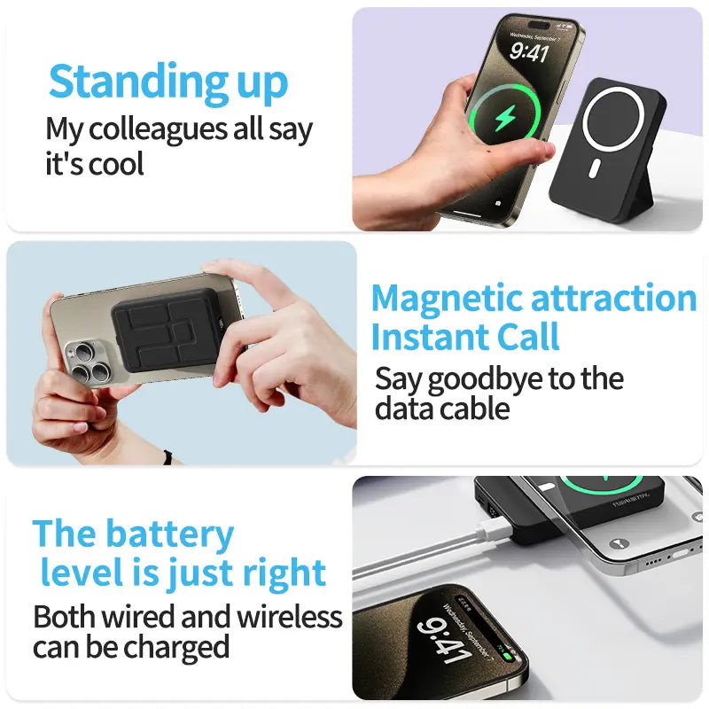 Wireless Portable Charger with LED Display