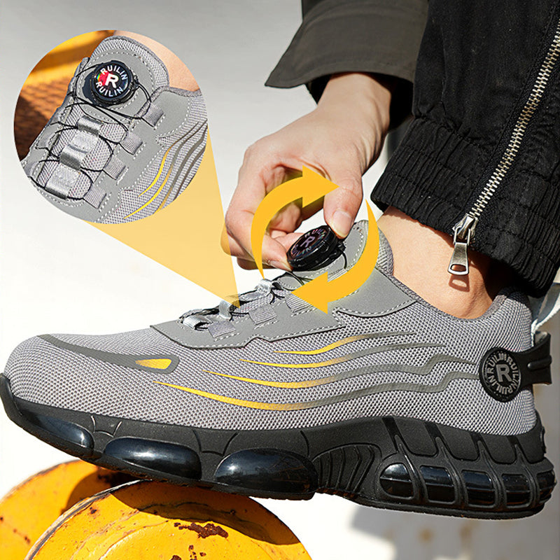 Men's Steel Toe Safety Shoes With Swivel Button