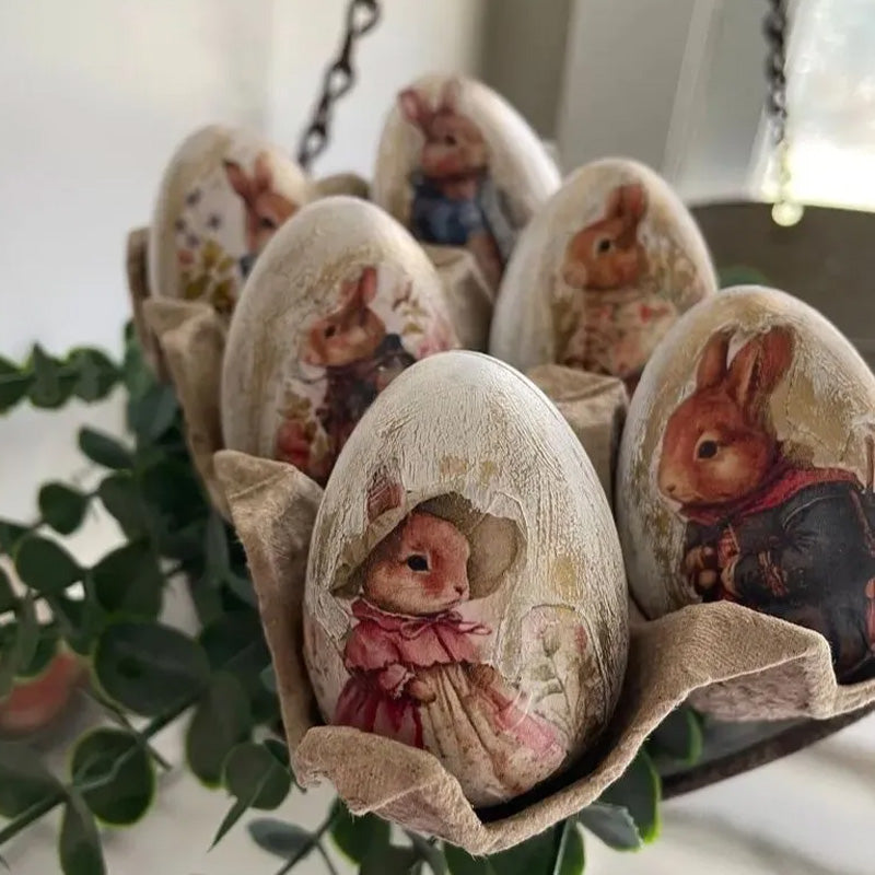 Vintage Rabbit Easter Eggs
