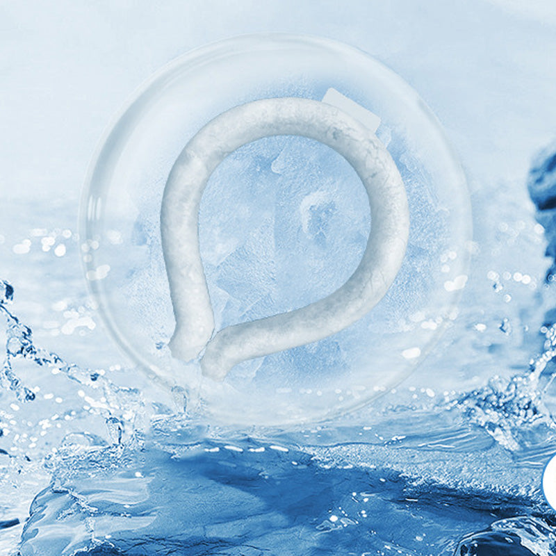 Portable Ice Silk Neck Cooling Ring – Reusable Summer Chill Band for Outdoor Sports, Travel, and Heat Relief