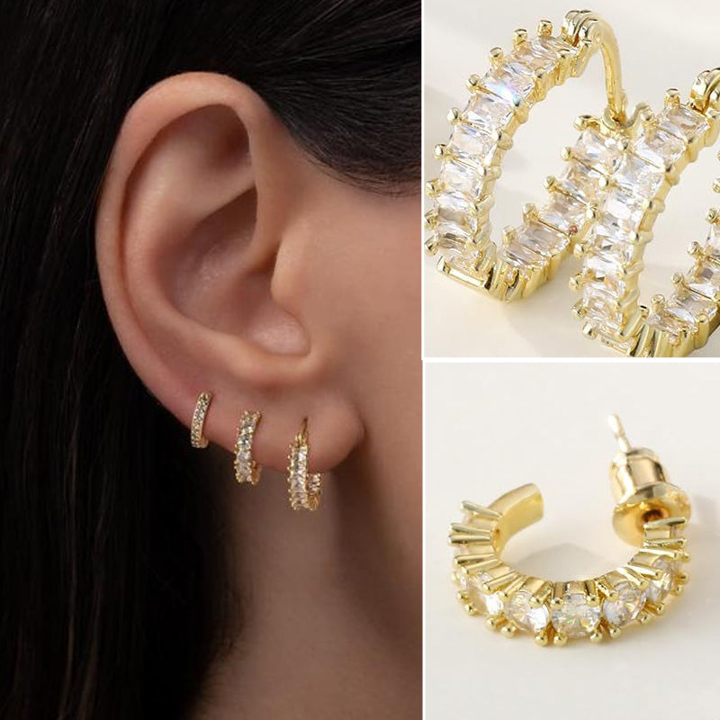 14K Gold-Plated Hoop Earrings