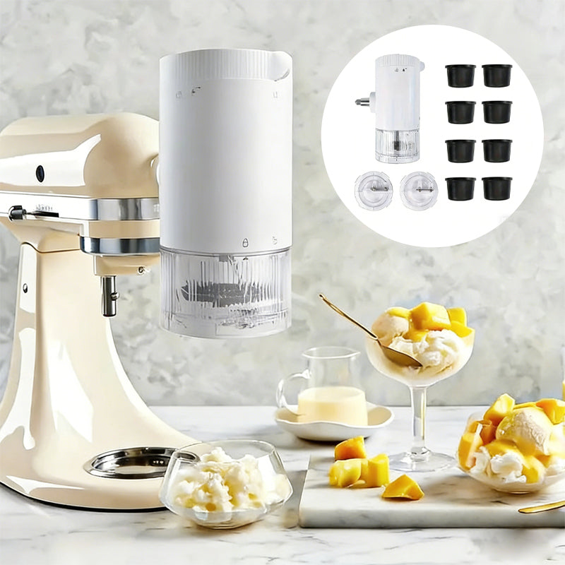 Shave Ice Attachment for Stand Mixer with 8 Ice Molds