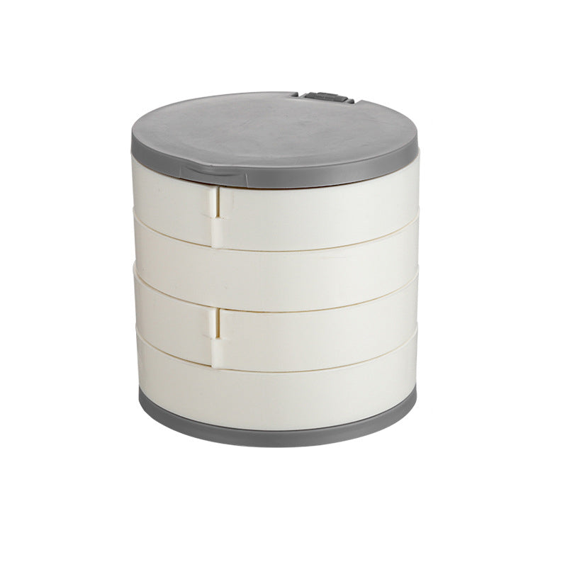 4 Layers Rotatable Jewelry Storage Box (Built-in mirror)