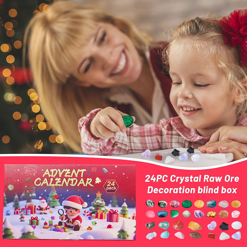 Christmas Advent Crystal Blind Box (24 Grids)