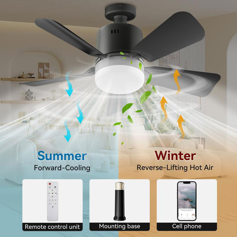 Portable Small Ceiling Fans with Lights