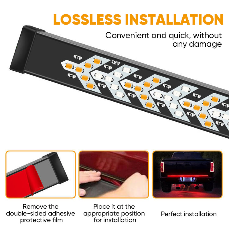 LED Tailgate Light Bar with Sequential Turn Signals & Fall Warning
