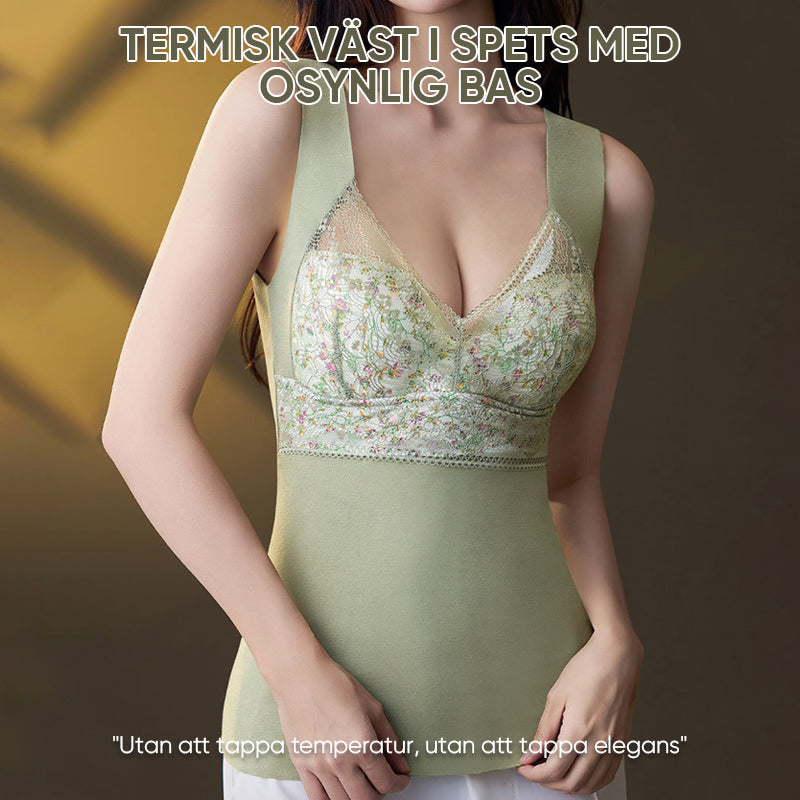 2-i-1 Inbyggd BH Spets Thermal Underwear