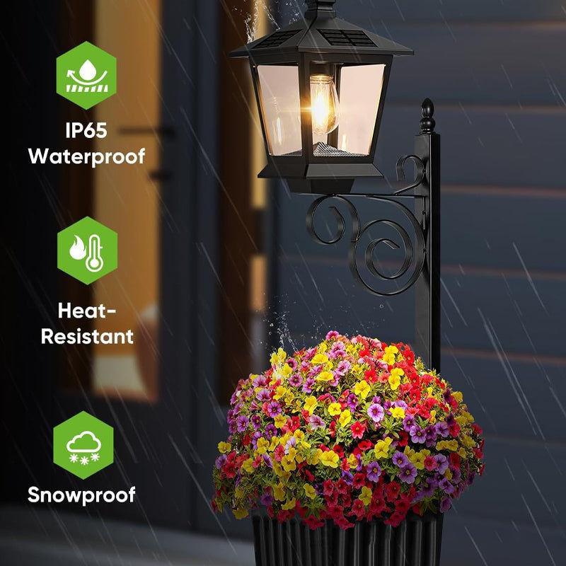 2-in-1 Solar Post Light with Planter