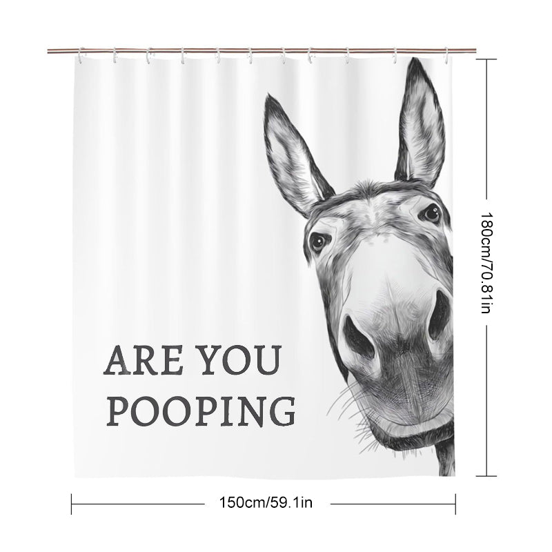 Funny Donkey Shower Curtain