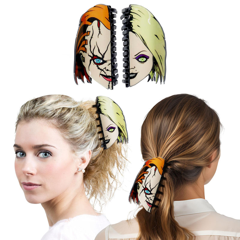 Fun Horror Character Double-Sided Plastic Claw Hair Clips