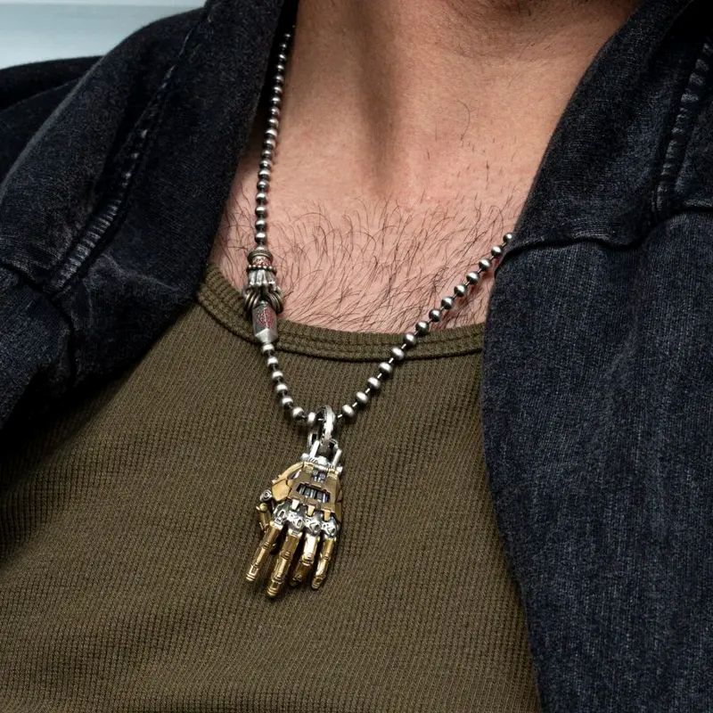 Mechanical Bionic Hand Pendant
