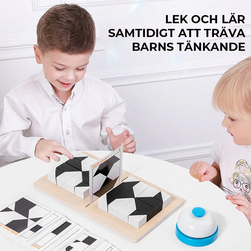 Trä dolda block pussel